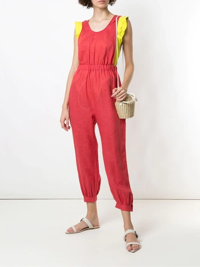 Shop Clube Bossa Acelya Jumpsuit In Red
