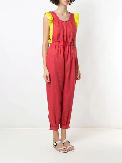 Shop Clube Bossa Acelya Jumpsuit In Red