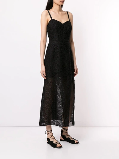 Shop Olivier Theyskens Lace Maxi Dress In Black