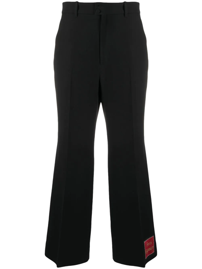 Shop Gucci Orgasmique Flared Trousers In Black