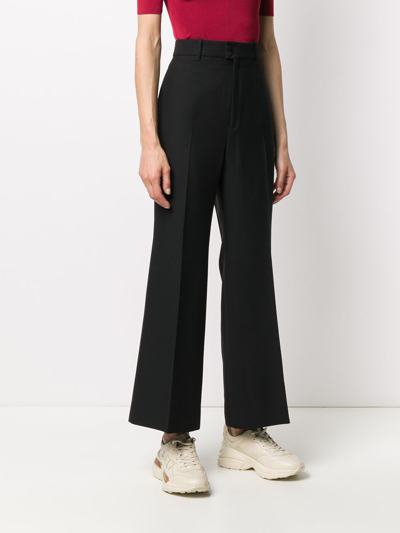 Shop Gucci Orgasmique Flared Trousers In Black