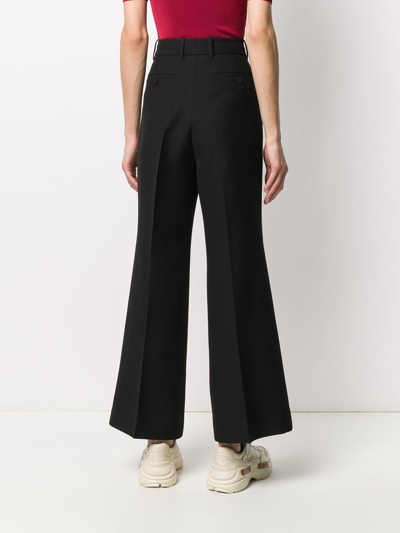 Shop Gucci Orgasmique Flared Trousers In Black