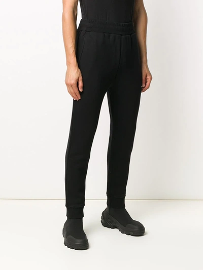 Shop A-cold-wall* Essential Cotton Track Pants In Black