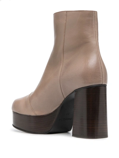 Shop See By Chloé Platform Ankle Boots In Neutrals
