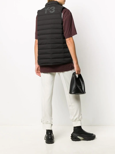 Shop Y-3 Down Padded Gilet In Black