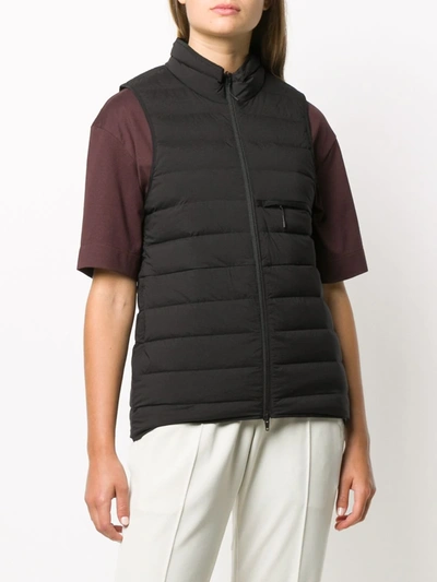 Shop Y-3 Down Padded Gilet In Black