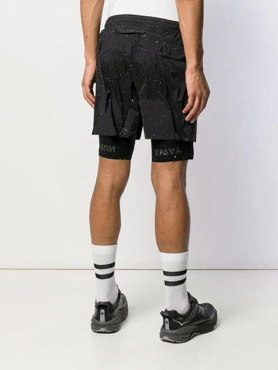Shop Satisfy Layered Cycling Shorts In Black
