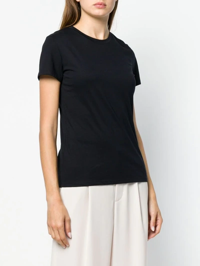 Shop Vince Round-neck Short-sleeved T-shirt In Black