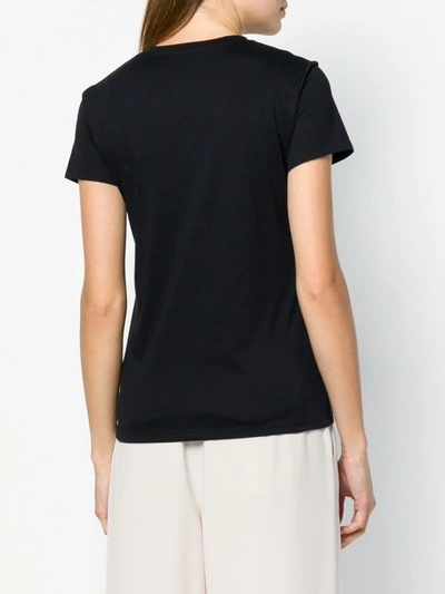 Shop Vince Round-neck Short-sleeved T-shirt In Black