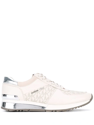 Shop Michael Michael Kors Contrast Panel Sneakers In Neutrals