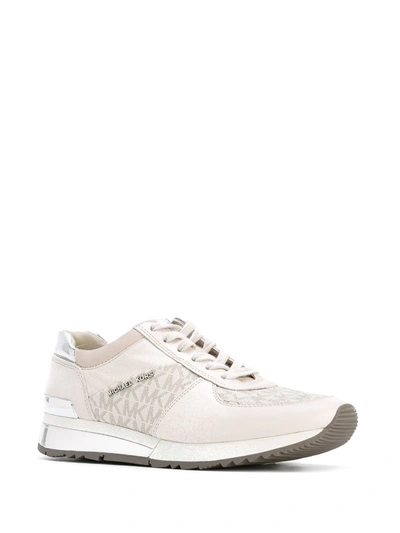 Shop Michael Michael Kors Contrast Panel Sneakers In Neutrals