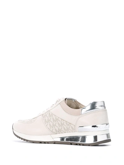 Shop Michael Michael Kors Contrast Panel Sneakers In Neutrals