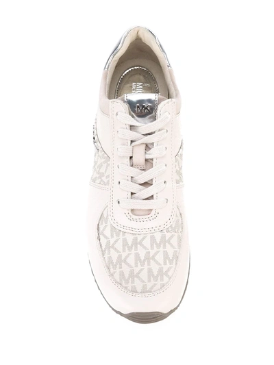 Michael Michael Kors Contrast Panel Sneakers In Neutrals