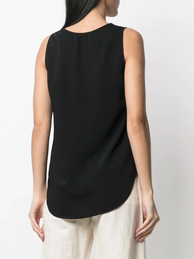 P.a.r.o.s.h U-neck Silk Tank Top In Black
