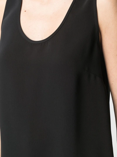 P.a.r.o.s.h U-neck Silk Tank Top In Black
