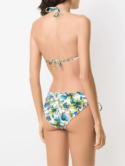 Amir Slama Tropical Pattern Bikini Set In White