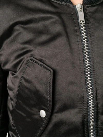 Shop Ben Taverniti Unravel Project Cropped Bomber Jacket In Black