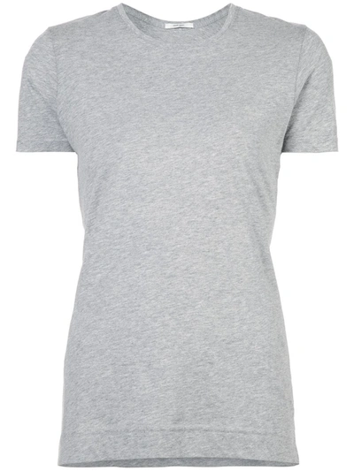 Shop Adam Lippes Crew Neck Cotton T-shirt In Grey