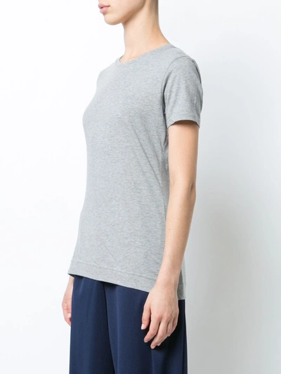 Shop Adam Lippes Crew Neck Cotton T-shirt In Grey