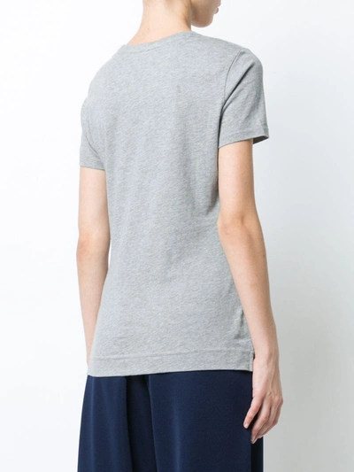 Shop Adam Lippes Crew Neck Cotton T-shirt In Grey