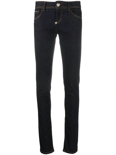 Shop Philipp Plein Basic Slim-fit Jeans In Blue