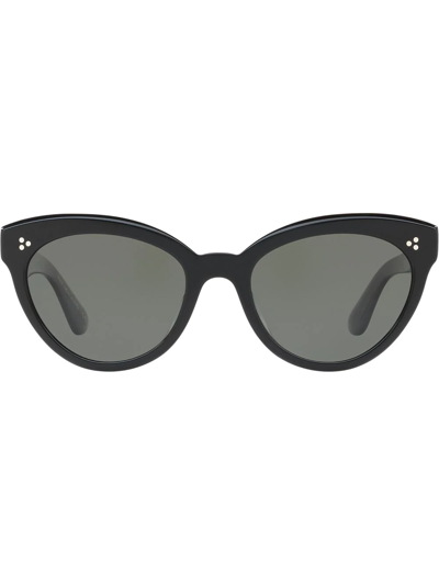 Shop Oliver Peoples Roella Cat Eye Sunglasses In Black