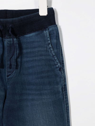 Shop Ralph Lauren Drawstring-fastening Denim Joggers In Blue