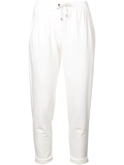 Shop Brunello Cucinelli Straight Leg Trousers In White