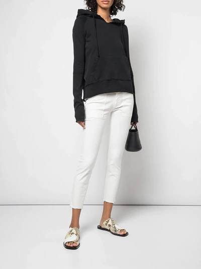 Nili Lotan Stretch Cotton Twill Crop Military Pants In White