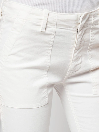Nili Lotan Stretch Cotton Twill Crop Military Pants In White