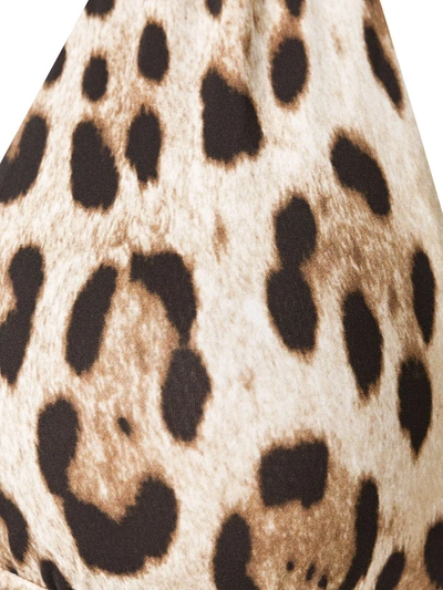 Shop Dolce & Gabbana Reversible Leopard-print Swimsuit In Brown