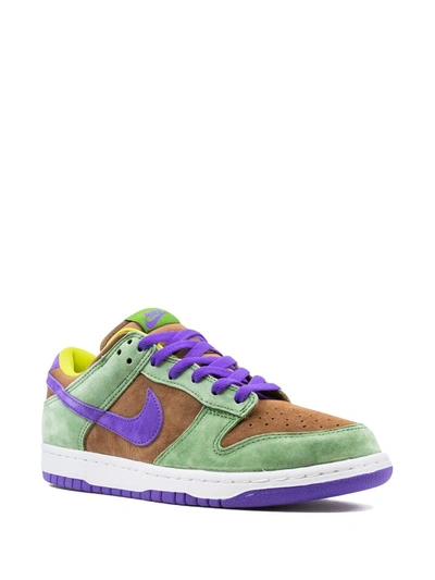 Nike Dunk Low Sneakers Veneer / Deep Purple In Green