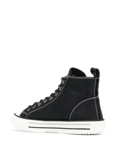Shop Valentino Vltn Patch High-top Sneakers In Black