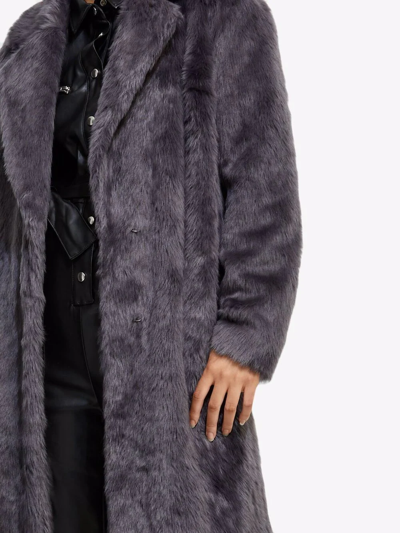 Shop Unreal Fur Moon Flower Faux Fur Coat In Grau