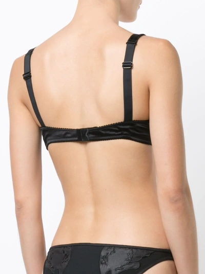 Dolce & Gabbana Embroidered Logo Bra In Black