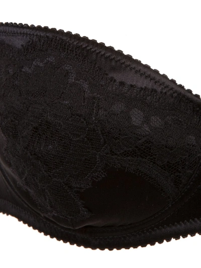 Shop Dolce & Gabbana Lace Underwired Bra In Black