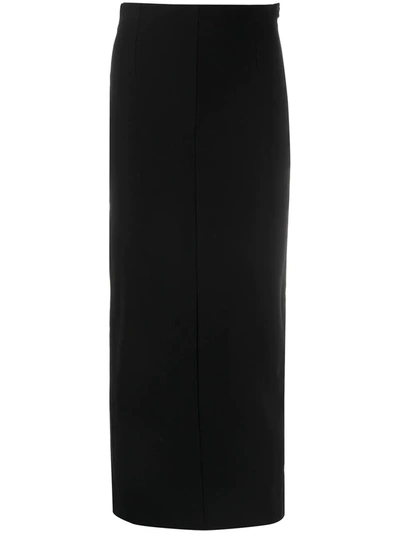 Pre-owned Romeo Gigli 1996-1997 Pencil Midi Skirt In Black