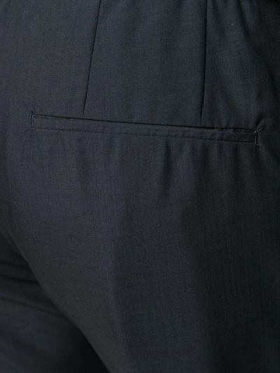 Shop Ermenegildo Zegna Mid-rise Tapered Trousers In Blue