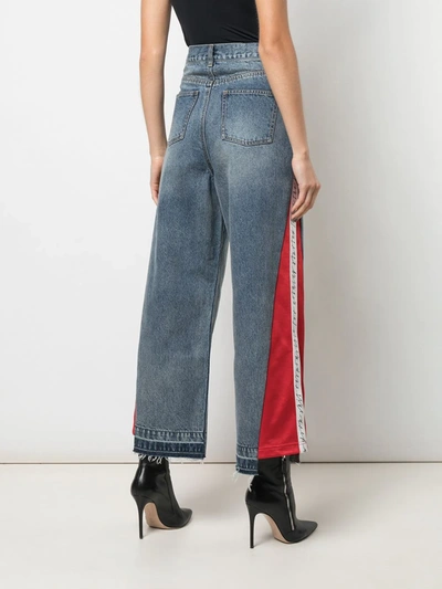 Shop Haculla Hybrid Patchwork Wide Leg Jeans In Blue