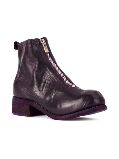 Shop Guidi Zip Front Ankle Boots In Pink