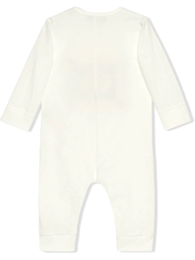 Cotton Bodysuit Bib And Hat Set in White - Gucci Kids