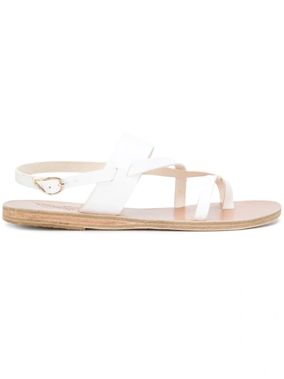 Shop Ancient Greek Sandals Alethea Flat Sandals In White