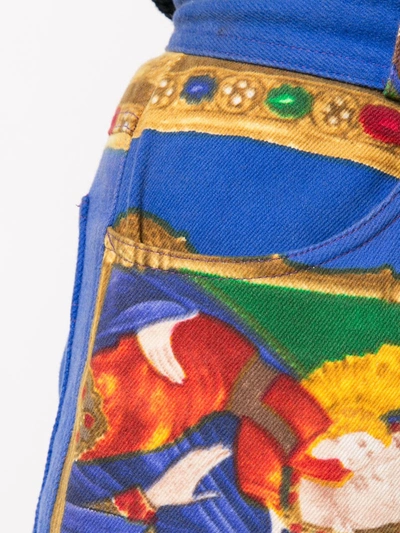 Pre-owned Versace Medusa Trousers In Blue