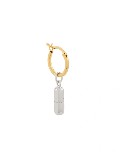 Shop True Rocks Pill Hoop Earring In Gold