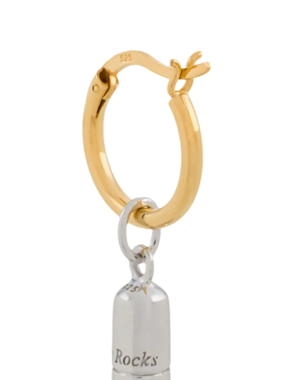 Shop True Rocks Pill Hoop Earring In Gold