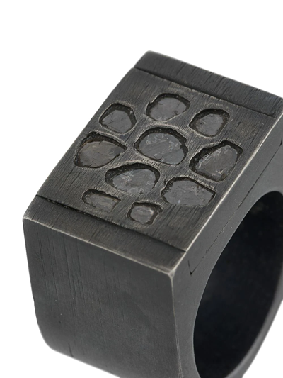 Parts Of Four Kadia Mega Pavé Cocktail Ring In Silver