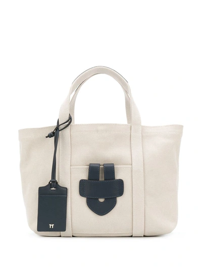 Shop Tila March Simple Small Tote Bag In Neutrals