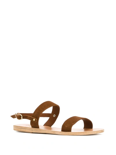 Shop Ancient Greek Sandals Clio Flat Sandals In Brown