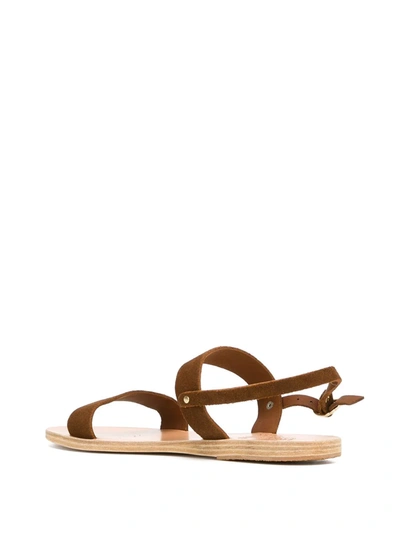 Shop Ancient Greek Sandals Clio Flat Sandals In Brown