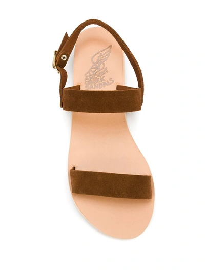 Shop Ancient Greek Sandals Clio Flat Sandals In Brown